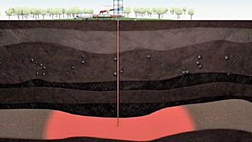 Schematische Darstellung der unterirdischen CO2-Speicherung