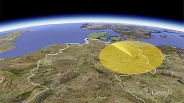 Bild: SWR Schematische Darstellung des Flächenbedarfs aller Einwohner Berlins