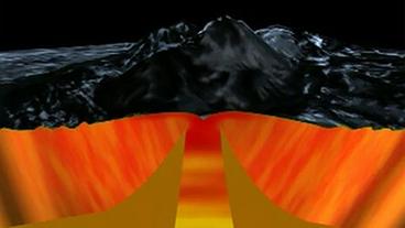 Bild: WDR Durch den Spalt strömt Lava nach oben und wird zu Gestein