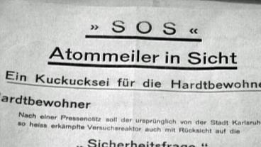 Bild: SWR Flugblatt gegen den ersten Forschungsreaktor