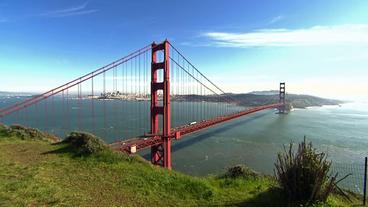 Blick über die Golden Gate Bridge aus San Francisco