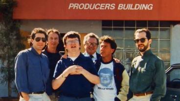 Kim Peek und Dustin Hoffman auf dem Set von "Rain Man"