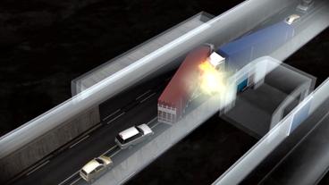 Bild: SWR Grafik eines Tunnelunfalls