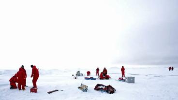 Arbeit auf dem Meereis im Arktischen Ozean