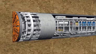 Bild: Herrenknecht AG Grafik des Tunnelbohrers Ameli