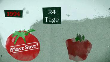 Bild: WDR Grafik: Die genmanipulierte Flavr Savr Tomate ist noch frisch während die normale Tomate schon verdirbt.