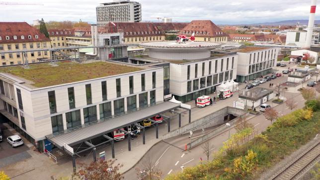 Uniklinik in Freiburg von oben