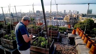 Bild: SWR Agrarexperte Francois Léger auf dem Versuchsgarten des Agrarforschungszentrums INRA, Paris