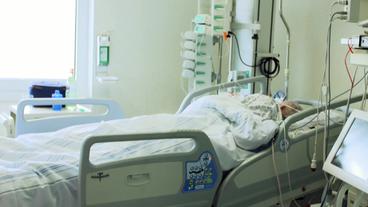 Patient in einem Bett