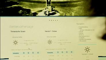 Bild: WDR Wettervorhersage auf der Website von Timmendorfer Strand