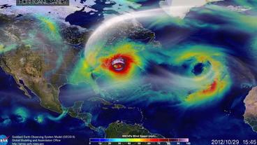 Windluftmassen über dem amerikanischen Kontinent