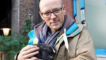 Bild: ARD/Melanie Grande Thomas D mit einem Kaninchen