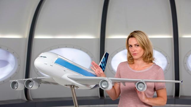 Bild: ARD/Michael Boehme Fliegen mit Düsenantrieb und Kerosin ist sehr umweltschädlich.