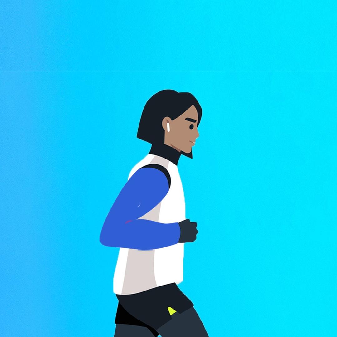 Grafik: Eine Frau beim Joggen