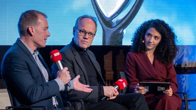 Bild: rbb/Thomas Ernst Top Docs 2023 - v.l. Oliver Köhr, Prof. Dr. Kai Gniffke, Siham El- Maimouni