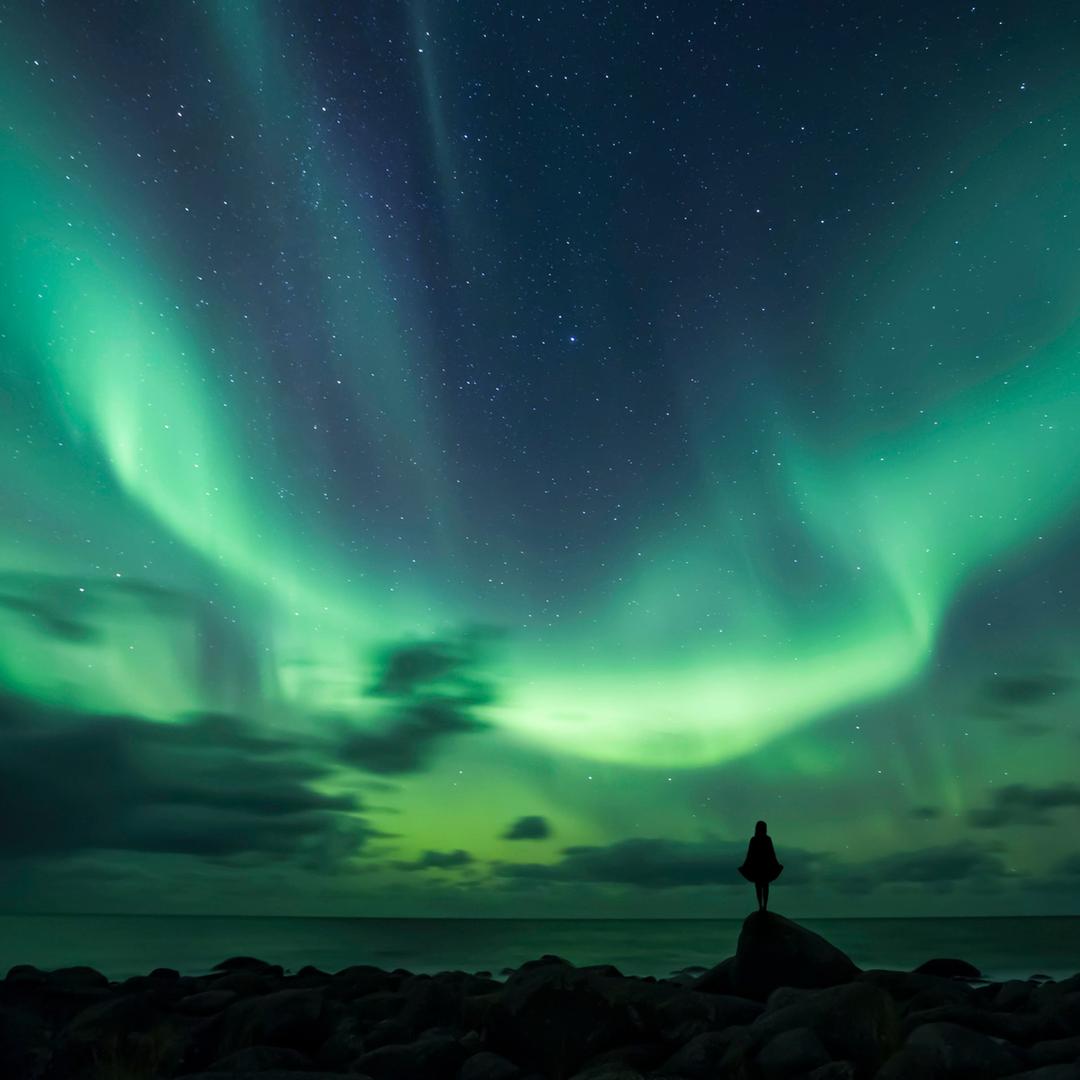 Nordlicht, Lofoten, Norwegen