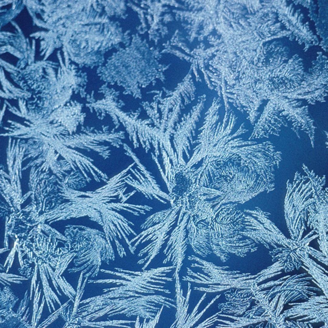 Eisblumenformation.