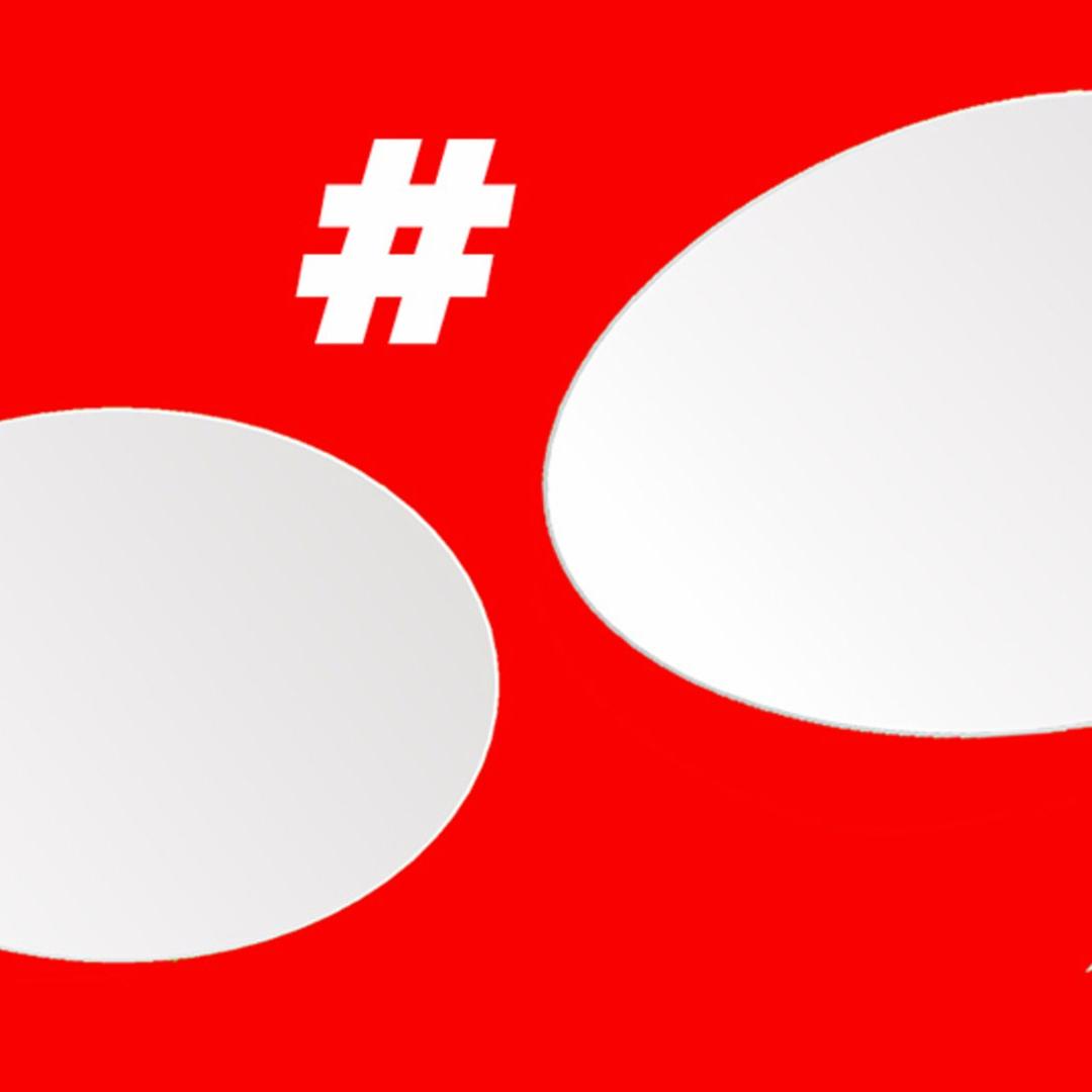 Sprechblasen mit Hashtag Sprechblasen mit Hashtag