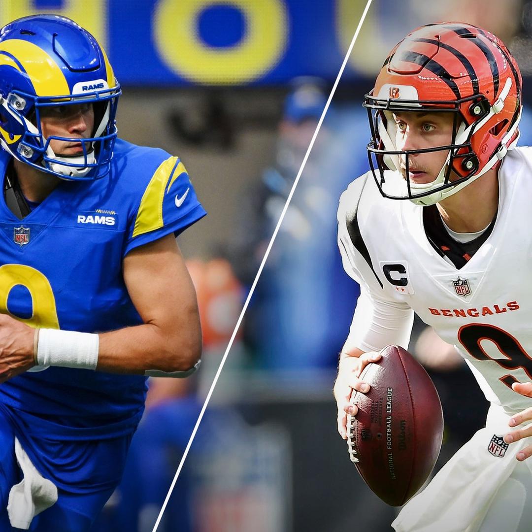 LA Rams Quarterback Stafford und Cincinnati Bengals Quarterback Burrow LA Rams Quarterback Stafford und Cincinnati Bengals Quarterback Burrow