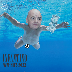 Bild-Montage des Nirvana Nevermind-Covers mit Fifa-Präsident Infantino