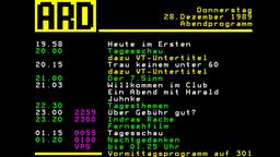 Das Abendprogramm vom 28. Dezember 1989