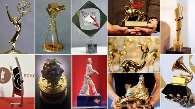 Medienpreise: Lola,  Emmy, Bayerischer Filmpreis, Grammy, Goldene Kamera, Bambi, Grimme Preis und andere