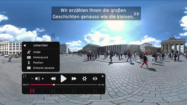 Bild: rbb Untertitelung 360° Videos