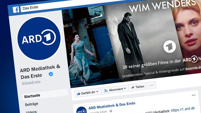 Vorschau auf den neuen Facebook-Kanal von Das Erste und der ARD Mediathek