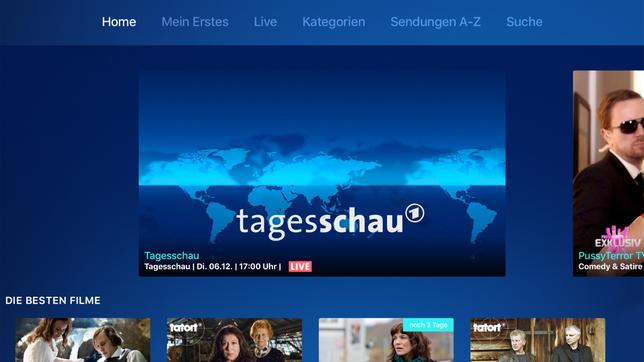 Bild: ARD Das Erste App für Apple TV