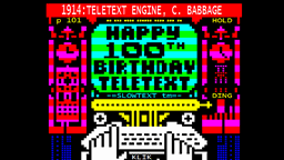 ARD Text Teletext Art Festival ITAF 2014: 1914 "The Teletext Engine" by Dan Farrimond