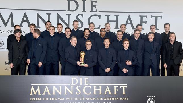 Die deutsche Fußballnationalmannschaft bei der Premiere des Films "Die Mannschaft"