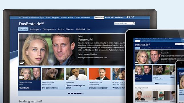 Bild: ARD DasErste.de im neuen Design