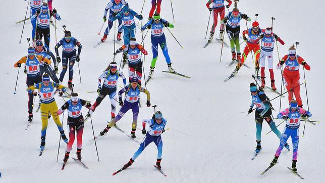 Die Biathlon-Staffel der Damen in Oberhof