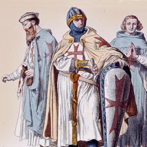 Templer / Farbholzstich Ritterorden 