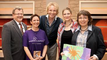 Peter Konetschny, Patricia Lindinger, Thomas Gottschalk, Melanie Wojatschek und Susanne Fredebeul (v.l.n.r.)