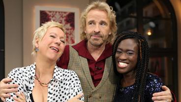 Ivy Quainoo und Doris Dörrie mit Thomas Gottschalk