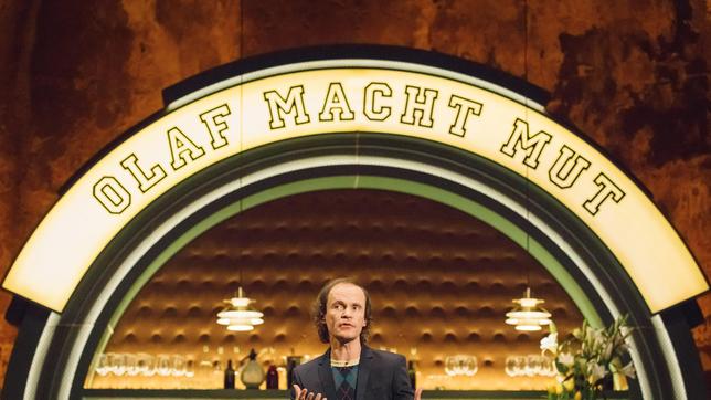 Olaf Schubert während der Aufzeichnung am 14.03.2017 in der Schaubühne Lindenfels in Leipzig.