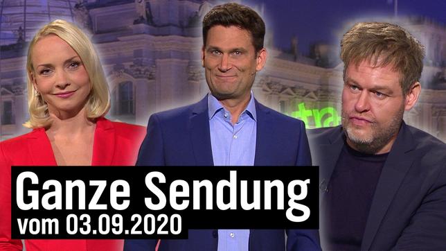 Janin Ullmann, Christian Ehring und Max Giermann als Robert Habeck.