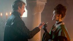 Die Musketiere: Kardinal Richelieu (Peter Capaldi) und Milady de Winter (Maimie McCoy).