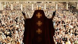 Johanna als Papst Johannes betet zu den Gläubigen