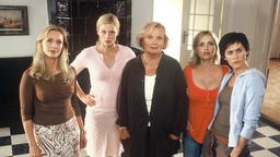 Hilde, Regina, Susanne, Anja und Karin in der Villa.