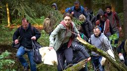 Ceecee (Valerie Stoll, Mitte) und ihre aktivistische Gruppe versuchen, den Daunitzer Wald zu besetzen