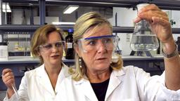 Charlotte (Jutta Speidel, vorne) und Gabi (Edda Leesch) sind Wissenschaftlerinnen mit Leib und Seele.