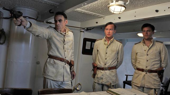 Bild: ARD Degeto/Berengar Pfahl Film/Hardy Brackmann Hellmuth von Mücke, Friedrich von Schulau und Karl Overbecks
