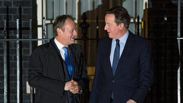 Der Präsident des Europäischen Rates, Donald Tusk (li.), trifft 2016 den damaligen britischen Premierminister David Cameron.