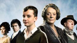 Ein Abenteuer, das mehrere Familiengenerationen umgreift: Der 13-jährige Tolly (Alex Etel), seine Urgroßmutter Mrs. Oldknow (Maggie Smith, 2. v. re.), der Gutsverwalter Boggis (Timothy Spall, re.), die böse Maria Oldknow (Carice van Houten, li.) und ihr intriganter Diener Caxton (Dominic West).