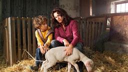 Ein Herz für Tiere: Die liebeskranke Johanna (Christine Neubauer) und ihr kleiner Sohn Max (Daniel Perez).
