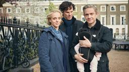 Mary,  Sherlock (Benedict Cumberbatch) und Watson