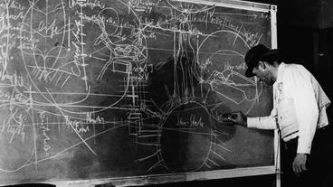 Bild: SWR/Zero one Joseph Beuys bei einem Vortrag am Minneapolis College of Art and Design.