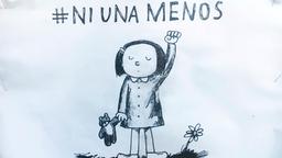 Plakat der Bewegung „Ni una menos" (gegen Frauengewalt).